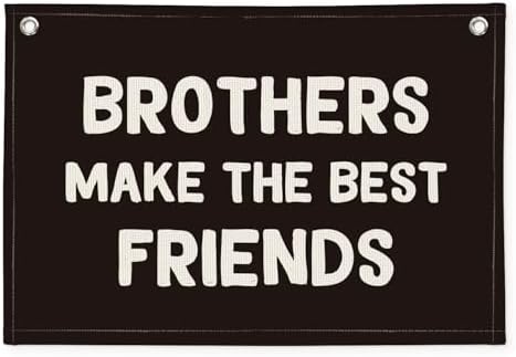 Brothers Make The Best Friends Banner, Boys Room Decor, Toddler Boy Linen by Wheatwin