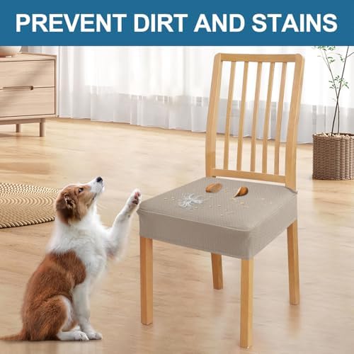 Smiry Waterproof Seat Covers for Dining Room Chairs - Image 6