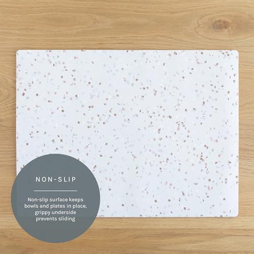 Yeah Baby Goods Silicone Toddler Placemat, Terrazzo on Milk - Image 3