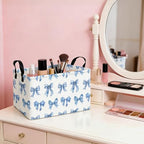 Rectangular Bowknot Fabric Storage Basket - Image 5