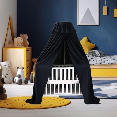 Crib Black Cover, Baby Crib Netting Canopy to Keep Baby in Black Crib Tent and - Image 4