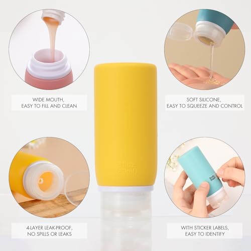 Muslish 21 Pack Travel Bottles for Toiletries, Leak-Proof TSA Compliant - Image 3