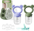 Baby Breastmilk Popsicle Molds & Baby Fruit Feeder, Infant Food Freezer Tray by WAJIAYON