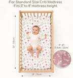 3 Pack Baby Crib Sheets for Boys Girls 52x28 Fitted Crib Sheet - Image 4