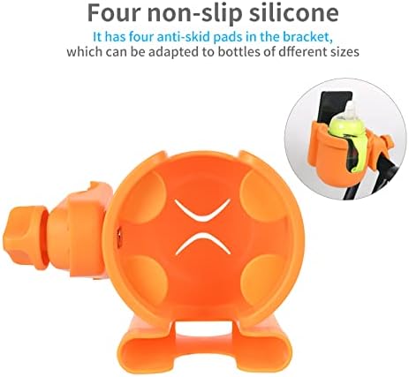 Suranew Cup Holder with Phone for Walker Wheelchair Stroller Orange - Image 4