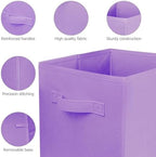 3 Pcs Storage Cubes, 10.5 Inch Collapsible Storage Bins, Fabric Foldable Bins - Image 4