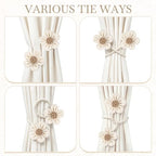 VIS'V Curtain Tiebacks, Twisted Boho Curtain Holdbacks - Image 6
