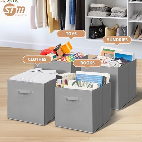 STORAGE MANIAC Storage Cubes, 13 Inch 6 Pack Collapsible Fabric Shelf Bins - Image 2