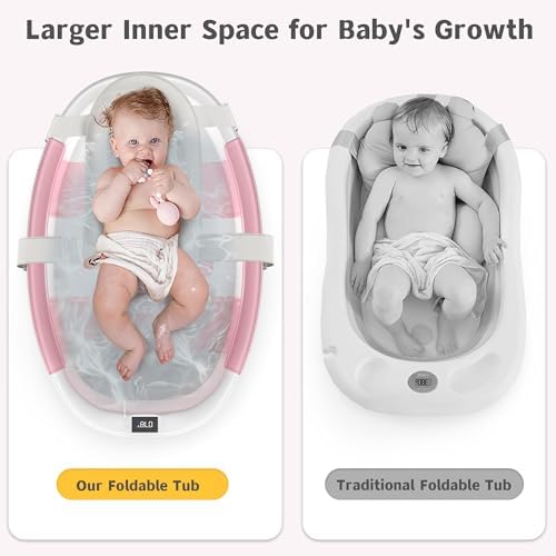 Collapsible Baby Bathtub for Newborn to Toddler 0-36 Months, Spacious Foldable - Image 5
