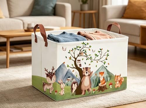 Animal Baskets Cute Storage Bins Rectangular Storage Bin Organizer Book Box - Image 6