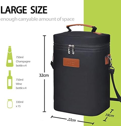 Tirrinia 4 Bottle Wine Tote Carrier - Image 4