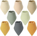 8-Pack Muslin Baby Bibs for Drooling and Teething by Unknown