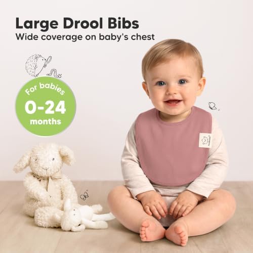 KeaBabies 8-Pack Organic Baby Bibs - Image 2