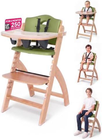 Abiie Beyond Junior Convertible Wooden High Chair by Abiie