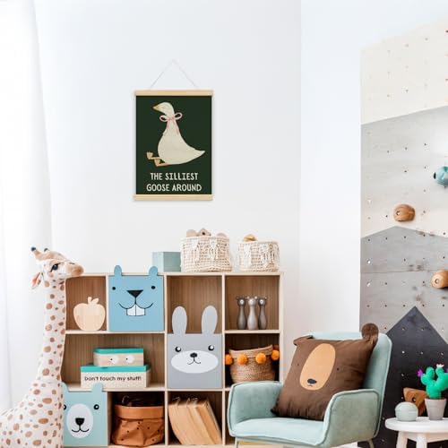 NaZaUK One Silly Goose Birthday Decor Girl, Poster Hanger Frame, Bow Wall Decor - Image 2