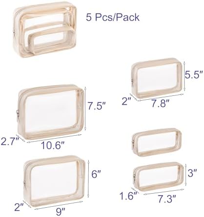 Remobia Hicol TSA Approved 5-Piece Diaper Bag Organizer Pouch Set Clear - Image 2