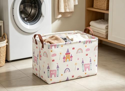 Baskets Nursery Basket Storage Bins Rectangular Cute Storage Bin Organizer Book - Image 5