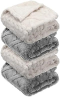 VitalCozy 4 Pcs Fleece Baby Blankets 3D Plush Soft Newborn by VitalCozy