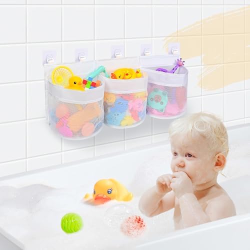 Bathroom Bath Toy Storage for Bathtub, Baby Bath Tub Toys Holder, Kids Mesh by Unknown