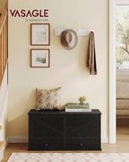 VASAGLE Storage Chest with 2 Fabric Drawers, 15.7 x 39.4 x 19.9 Inches - Image 2