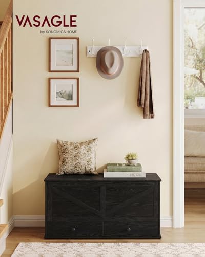 VASAGLE Storage Chest with 2 Fabric Drawers, 15.7 x 39.4 x 19.9 Inches - Image 2