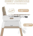 4 in 1 Baby High Chair for Babies and Toddlers, Foldable & Portable Convertible - Image 3