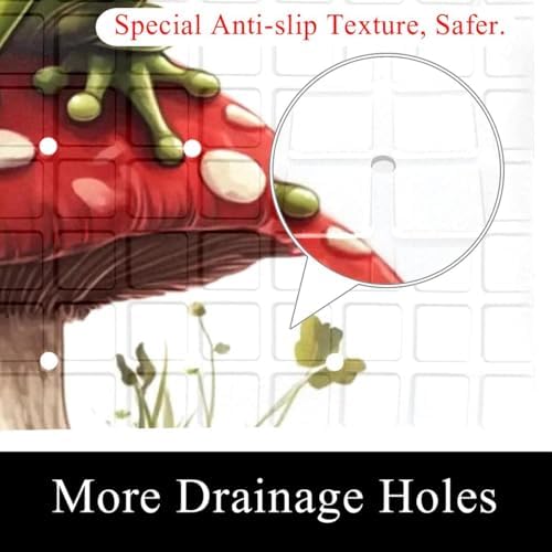 Bath Tub Shower Mat, Washable Bathtub Floor Mats, Suction Cups and Drain Holes - Image 2