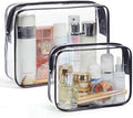 BAGSMART Clear Toiletry Bag 2-Pack TSA Approved Water-Repellent by BAGSMART