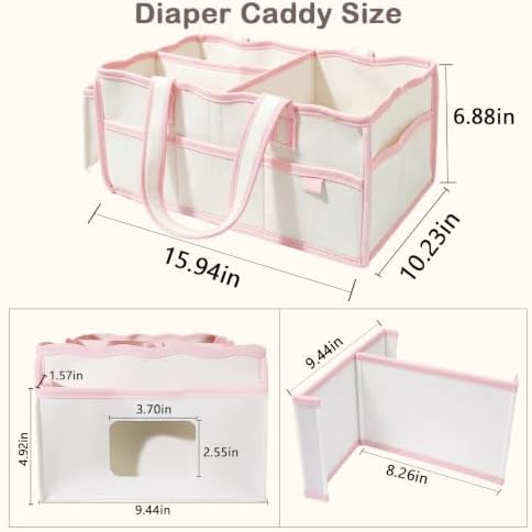 Felt Diaper Caddy Organizer - Image 3