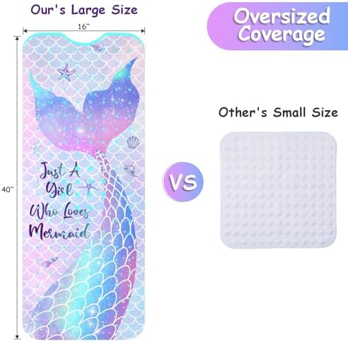 Bathtub Mat Non Slip, Mermaid Extra Long Bath tub Mat Shower Floor Mat - Image 2