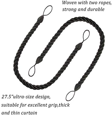 BEL AVENIR Curtain Tiebacks Ropes Tie-Backs, Handmade Holdbacks - Image 3