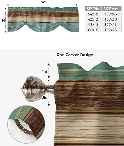 Farmhouse Blackout Tie Up Valance Curtains - Image 6