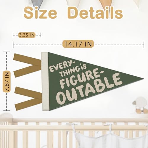Everything Is Figureoutable Classroom Decor Felt Banners Flags - Image 7