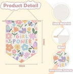 Ghueghe Boho Floral Girls Room Canvas Banner Wall Decor - Image 2