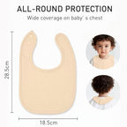 10 Pack Cotton Snap Bibs for Baby Boy Girl, Super Soft Drool Bibs for Teething - Image 5