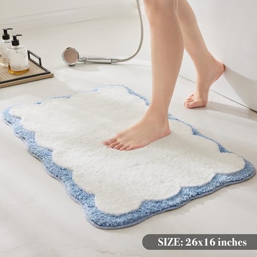 Luxury Microfiber Bathroom Rugs, Small White Bath Rug - Image 4