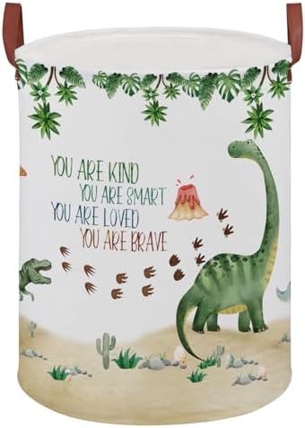 Dinosaur Nursery Decor Kids Laundry Basket Large Kid Storage Chest Trunk by XHWZOF