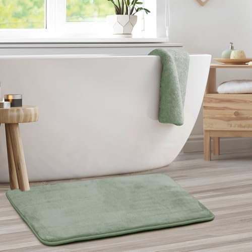 Clara Clark Bathroom Rugs, Velvet Memory Foam Bath Mat, Non-Slip Bath Rugs - Image 2