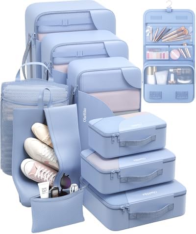 OlarHike 10 Set Packing Cubes for Travel, Gifts for Women Mom, Anti-Tearing - Image 2
