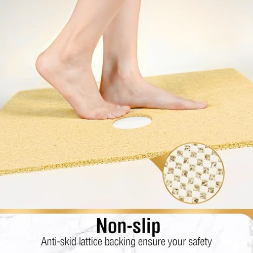 HITSLAM Square Shower Mat, 24 x 24 Inch Non Slip Bath Mat - Image 3