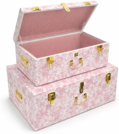 Rool Floral Decorative Storage Trunk Set of 2 by RoolMeaningfulHomeDecor
