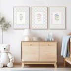 Lhoiplme Wildflower Nursery Wall Art Decor Baby Girl Room Canvas Prints Pastel - Image 6