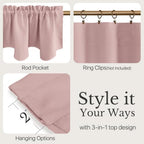 NICETOWN Lavender Pink Blackout Valance Tier - Image 3
