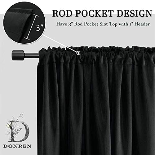 DONREN 18 Inches Long Blackout Curtain Valances - Image 3