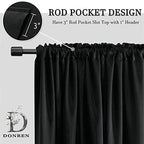 DONREN 18 Inches Long Blackout Curtain Valances - Image 3
