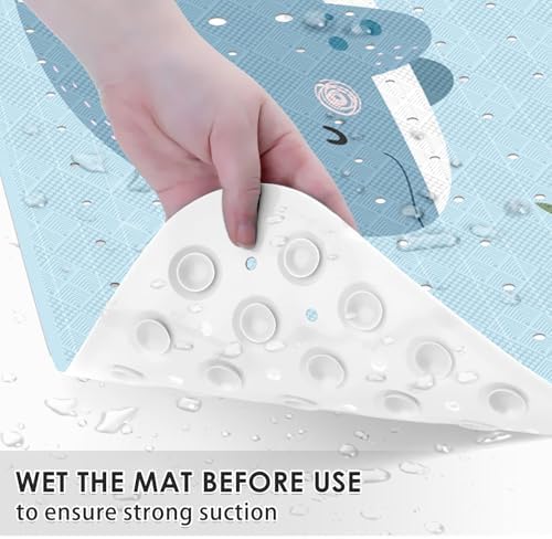 Bathtub Shower Mat 40X16 Inch, for Toddler, Sea Funny - Image 5