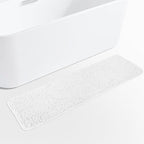 Yeaban Chenille White Bathroom Runner Rug 17"x47" by Yeaban