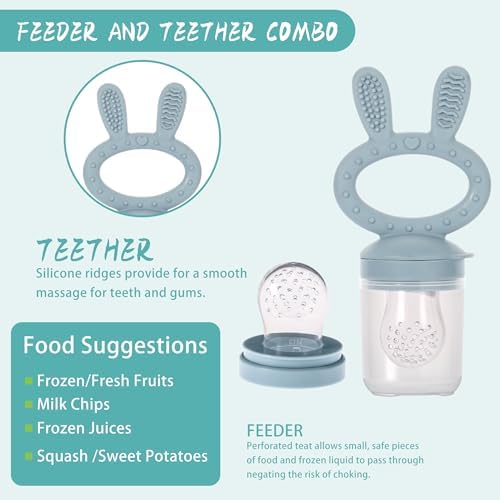 Baby Breastmilk Popsicle Molds & Baby Fruit Feeder, Baby Food Freezer Tray - Image 2