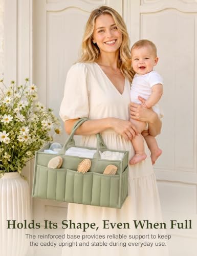 Quilted Diaper Caddy Organizer - Image 5