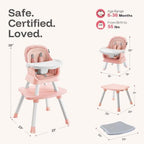 HARPPA Moro High Chair, 8-in-1 Convertible Baby Feeding Chair - Image 4